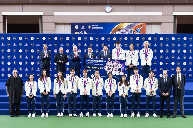 透過「賽馬會優秀運動員獎勵計劃」，杭州第19屆亞運會香港獎牌得主合共獲頒發 3,250萬港元現金獎勵。