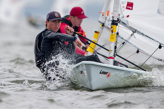 Nicholas Bezy (front, sailing)