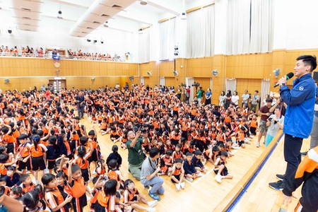 Elite athletes visit different schools to promote the value of elite sports to students. 