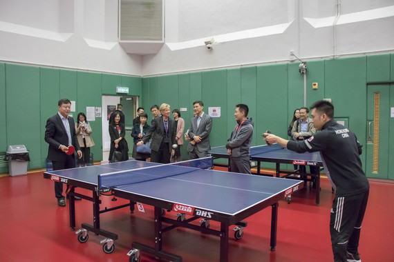 Local and overseas guests visited the HKSI to exchange views and ideas on local elite sports development.