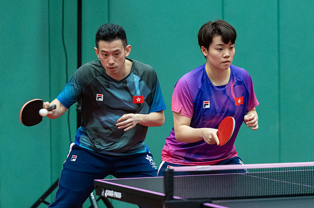 Wong Chun-ting (left) and Doo Hoi-kem (right, table tennis)