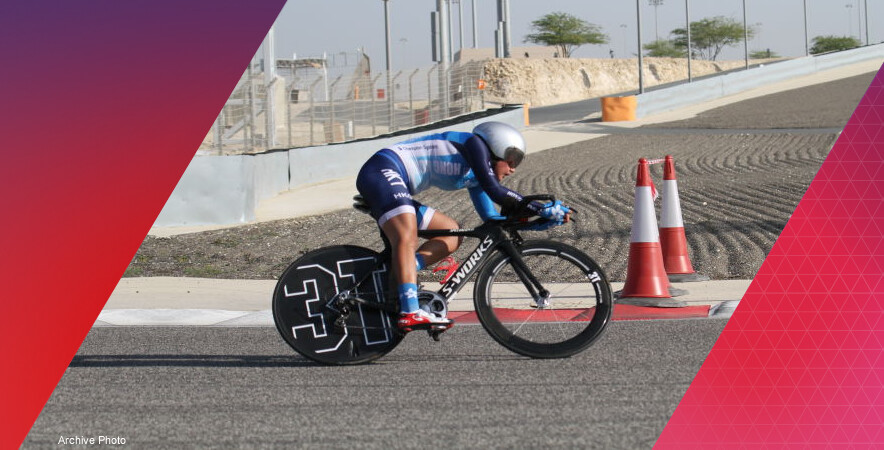 Cyclist Cheung King-lok captured a silver medal in the time trial on road at the 13th National Games.