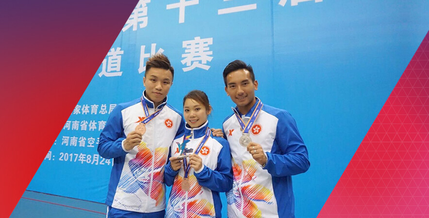 The Hong Kong Karatedo team captured a silver and 2 bronzes at NG 2017.