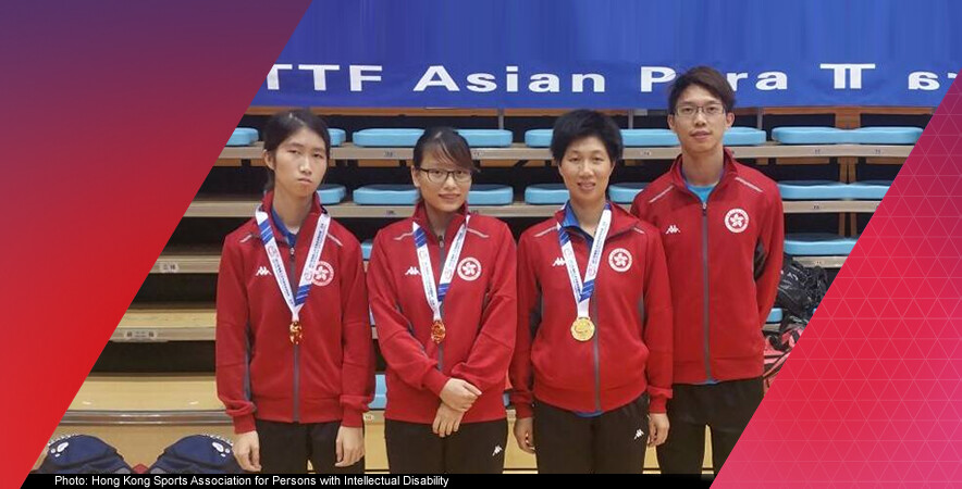 The Hong Kong para table tennis team smashed 6 medals comprising 1 gold, 2 silvers and 3 bronzes at the 2017 ITTF Para Table Tennis Asian Championships.
