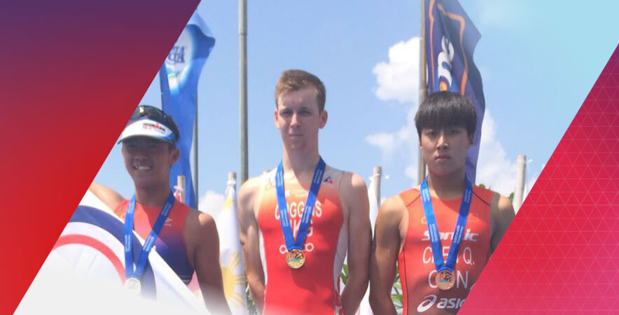 Hong Kong junior triathlete Oscar Louis Coggins captured a gold medal in junior men at the 2017 Palembang ASTC Triathlon Asian Championship.