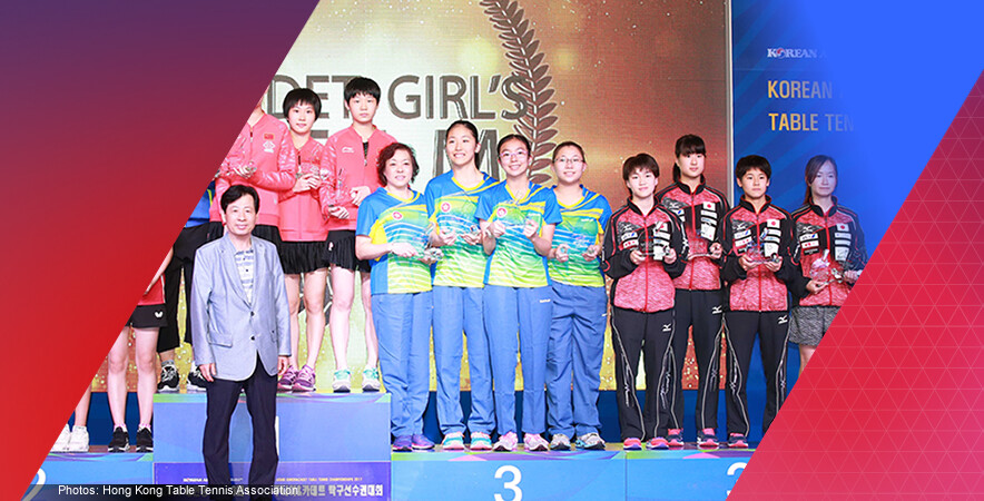The Hong Kong junior paddlers claimed 3 bronze medals from girl’s team’s events and mixed double at the 2017 Asian Junior & Cadet Table Tennis Championships.