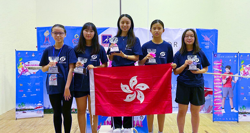  亞洲青少年個人錦標賽 香港壁球隊勇奪四面獎牌