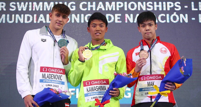 Mak Sai-ting Takes First Men’s World Junior Swimming Champs Medal