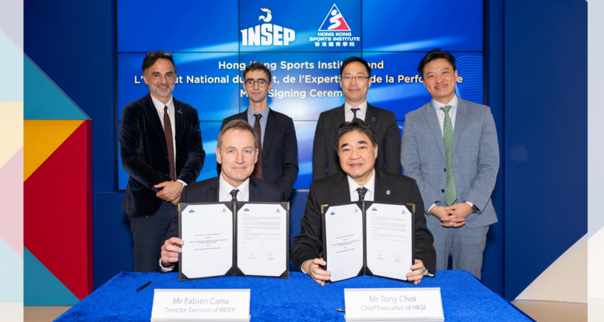 The Hong Kong Sports Institute (HKSI) and L’ Institut National du Sport, de l'Expertise et de la Performance (INSEP) today formalised their collaboration by signing a Memorandum of Understanding (MOU) aimed at strengthening the elite sports training syste