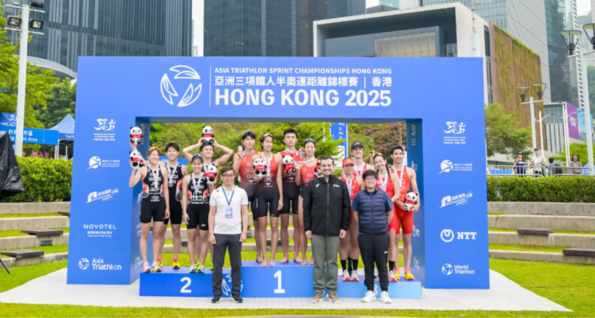 Hong Kong triathlon team won a bronze medal at the 2025 Asia Triathlon Sprint Championships held locally in Hong Kong…