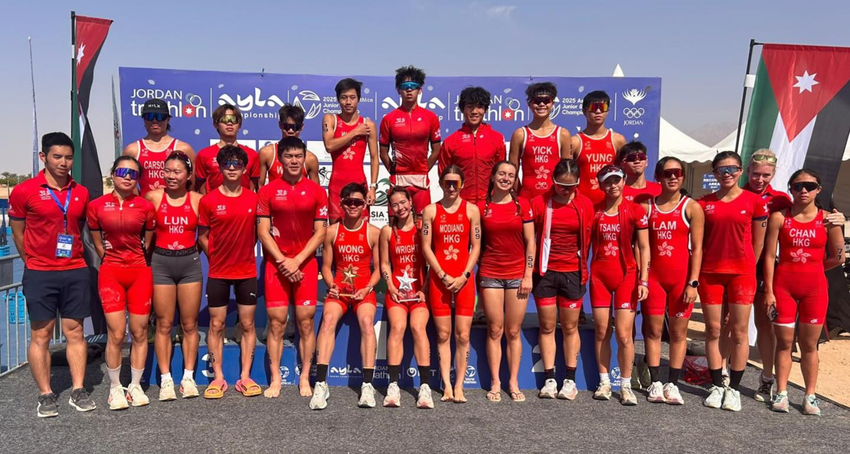 Hong Kong triathlon team secured 1 silver and 1 bronze medals at the 2025 Asia Triathlon Junior and U23 Championships held in Aqaba, Jordan… 