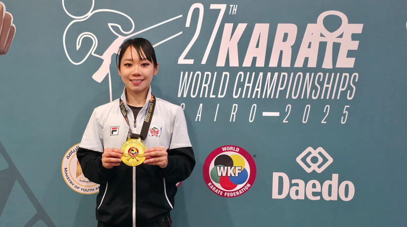 劉慕裳於埃及開羅舉行的2025 年世界空手道個人錦標賽歷史性奪金…