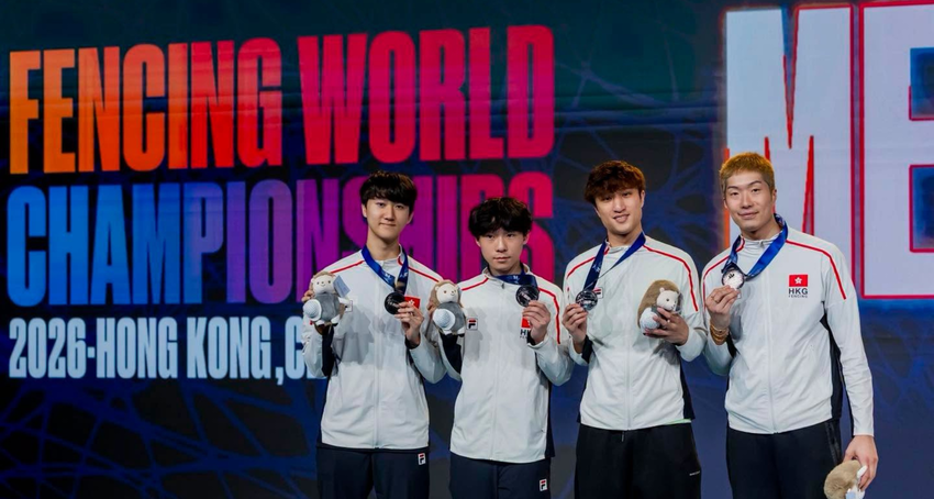 Hong Kong men’s foil team historically won a silver medal at the Fencing World Championships 2026 staged in Hong Kong… 