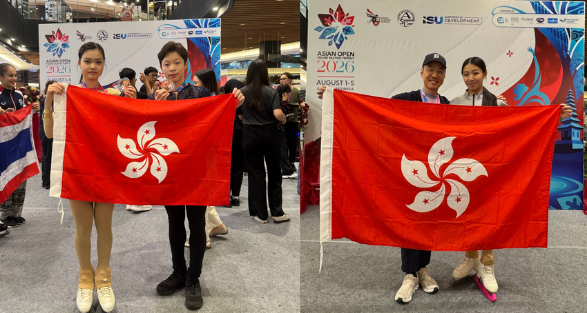 Hong Kong skating team won 3 bronze medals at the Asian Open Figure Skating Trophy 2026 held in Jakarta, Indonesia… 