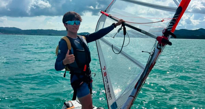 Windsurfing junior athlete Ng Hoi-tik clinched gold at the Techno293 Asian Championships 2026 held in Langkawi, Malaysia… 