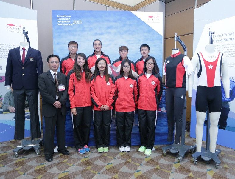 <p>The Hong Kong rowing team attends the symposium to show their support.</p>

