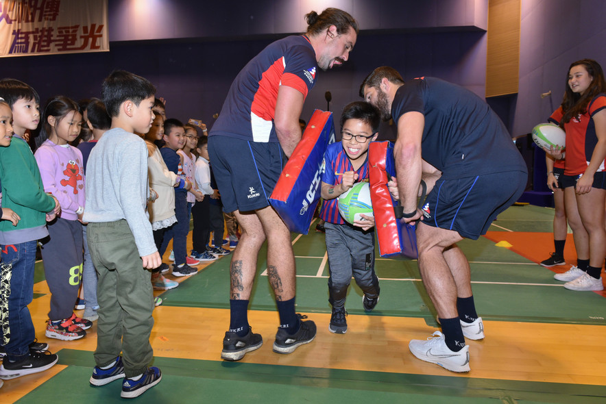 <p>Demonstration and challenge zones, featuring Karatedo, Rhythmic Gymnastics, Rugby and Wushu were staged for the public to get up close with elite athletes.</p>
