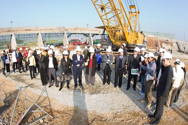 General introduction to the construction progress of the temporary velodrome (1)