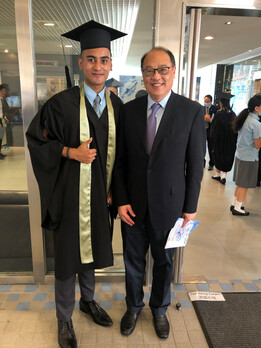 Robbie Capito with HKSI Chairman Dr Lam Tai-fai