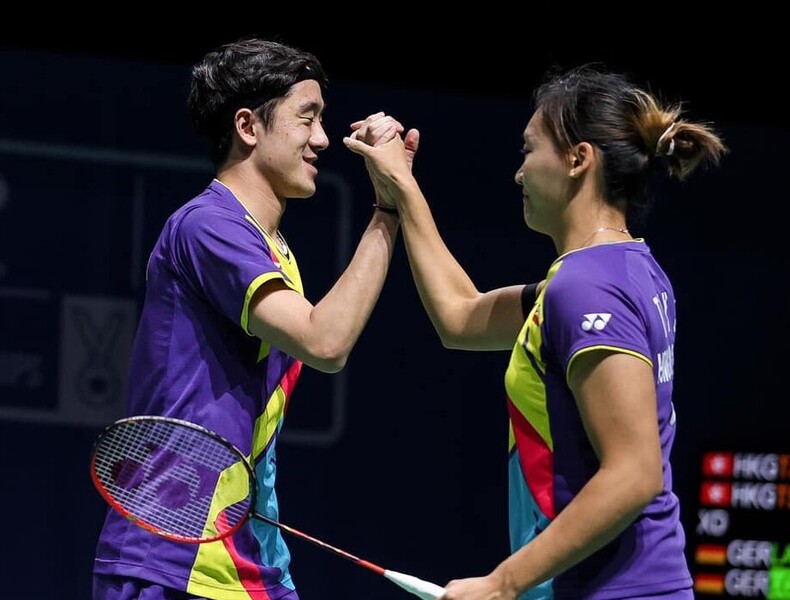 鄧俊文（左）和謝影雪（圖片來源：Badmintonphoto）