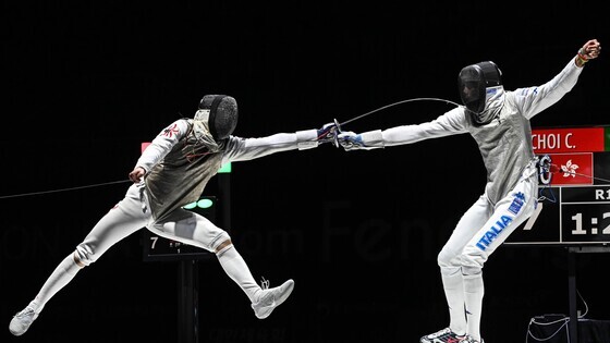左：蔡俊彥（圖片來源：International Fencing Federation）