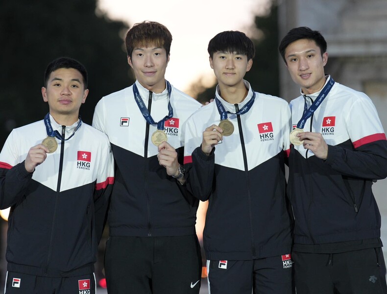 (From left) Yeung Chi-ka, Cheung Ka-long, Leung Chin-yu and Choi Chun-yin