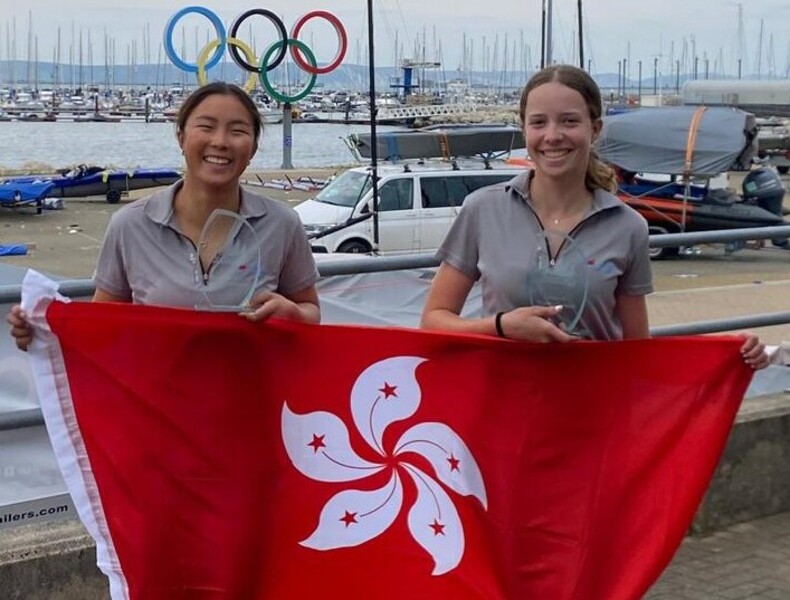 Mak Hiu-tung (left) and Emily Polson&nbsp;(photo:&nbsp;Sailing