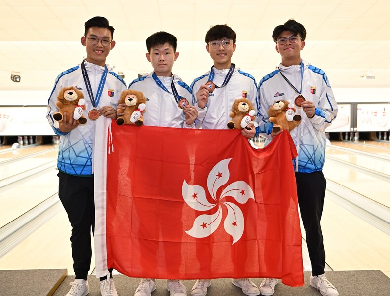 From left: Wong Chun-ming, Lam Ka-yiu, Leung Wui-chi and Yuen