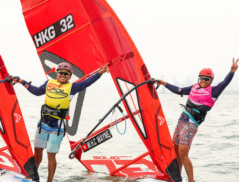 Asgar Kikabhoy (left) and Chow Wai-hin&nbsp;(photo: Windsurfing