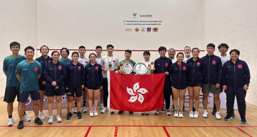 Hong Kong squash team (Photo: Squash Association of Hong Kong, China)