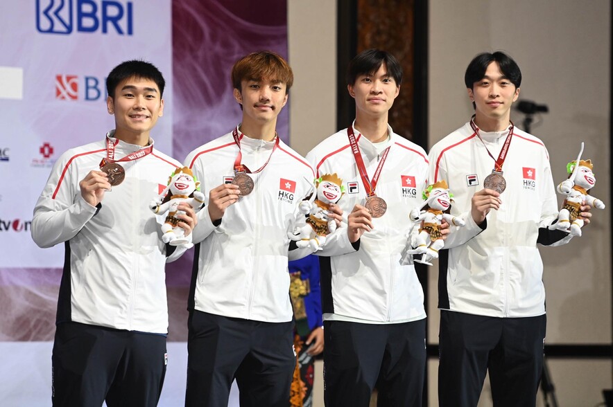 (From left) Chang Hoi-chun, Ho Pak-lam, Ho Sze-long, Low Ho-tin