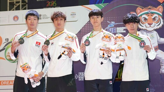 (From left) Cheung Ka-long, Choi Chun-yin, Leung Chin-yu and Ho