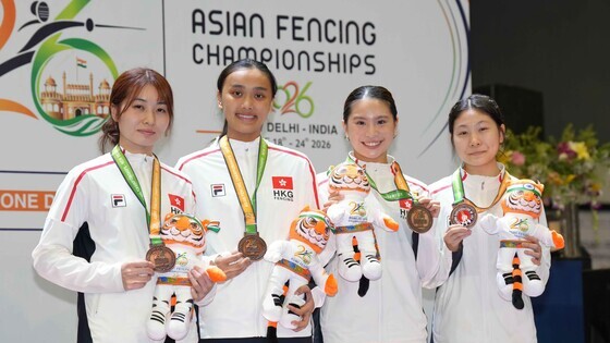 (From left) Cheng Hiu-wai, Chan Nok-sze, Leung Ya-lei, Leung Yan-kiu