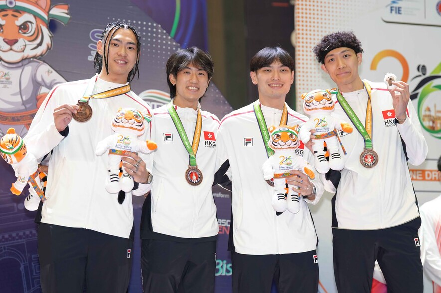 (From left) Ho Wai-hang, Lau Ho-fung, Ng Ho-tin and Fong Hoi-sun