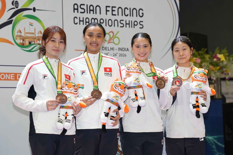 (From left) Cheng Hiu-wai, Chan Nok-sze, Leung Ya-lei, Leung Yan-kiu