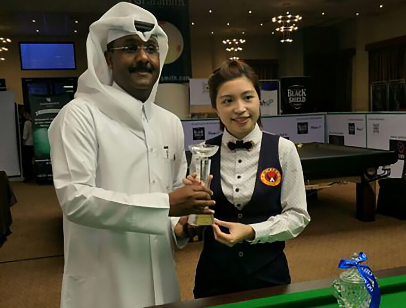 Wan Ka-kai (right) (Photo: Asian Confederation of Billiard Sports)