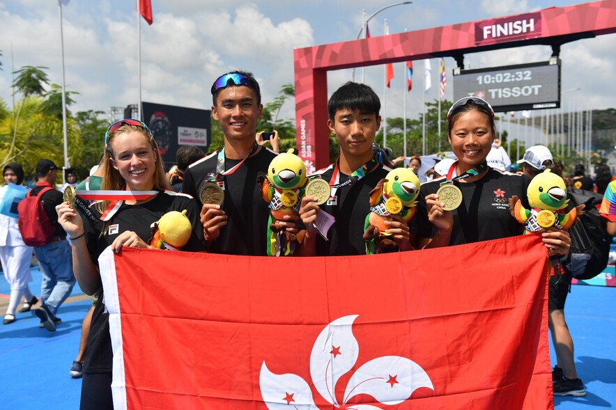 From left: Bailee Brown, Law Leong-tim, Wong Tsz-to and Choi Yan-yin