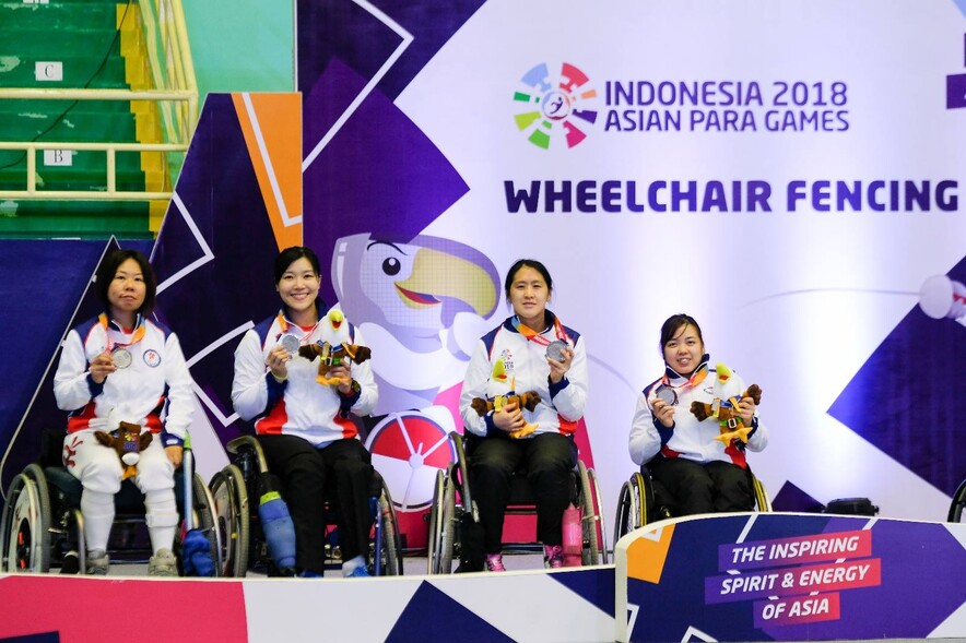 From left: Fan Pui-shan, Yu Chui-yee, Justine Charissa Ng and Chung