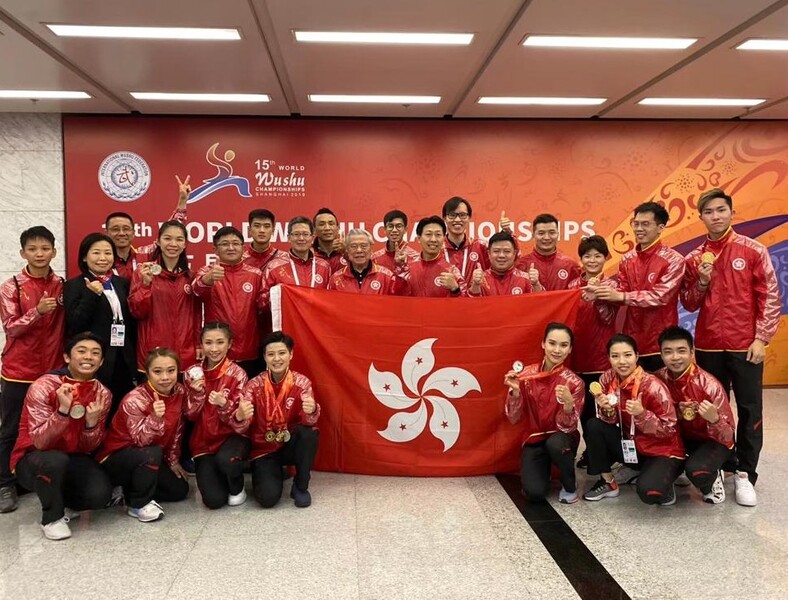 Hong Kong wushu team (photo: Hong Kong Wushu Union)